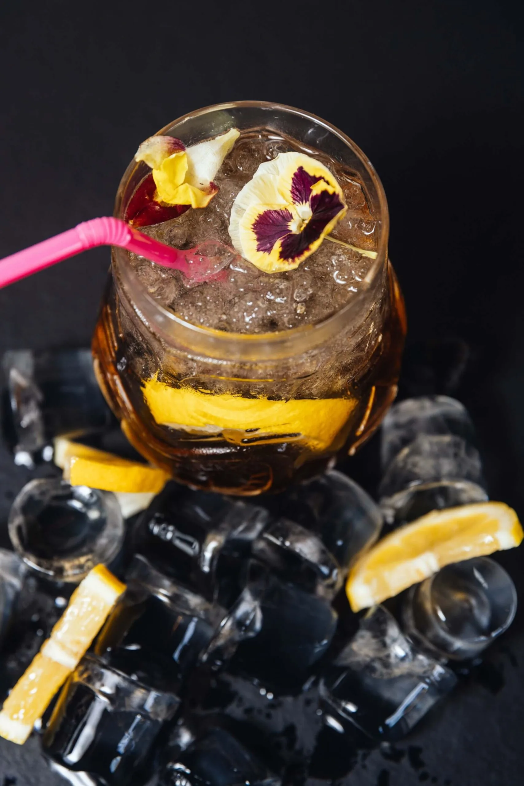 A citrus drink with ice